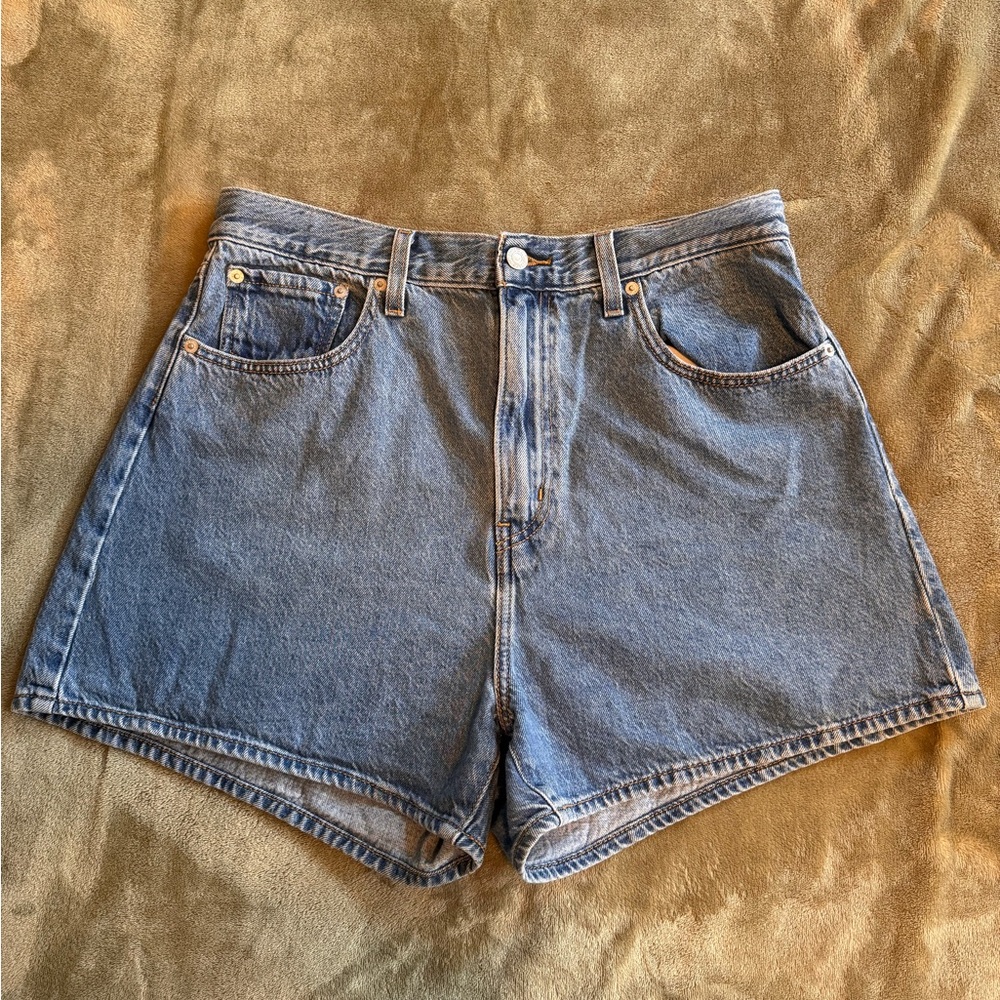 Levi's Blue Jean Shorts High-Waisted Cut-Off